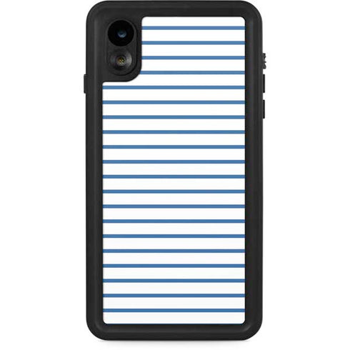 Blue and White Stripes iPhone Cases